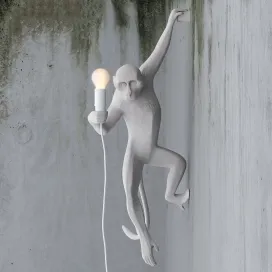 Hanging monkey wall lamp